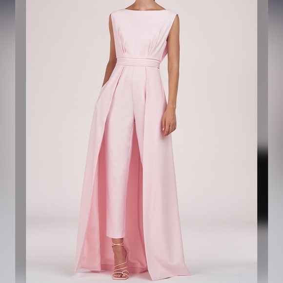 Kay Unger Demi Bateau Neck Walk-Thru Jumpsuit Size 14 NWT - Picture 2 of 8